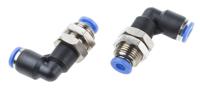 916-0839 RS PRO Bulkhead Tube-to-Tube Adaptor, Push In 4 mm to Push In 4 mm, Tube-to-Tube Connection Style