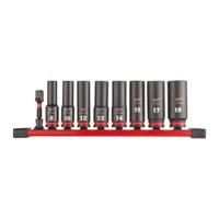 4932480455 Milwaukee 10 mm, 12 mm, 13 mm, 16 mm, 17 mm, 18 mm, 19 mm, 3/8 in Drive Impact Socket