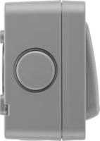 wp14-02 BG Electrical Grey Push Button Light Switch, 2 Way, 1 Gang, Storm