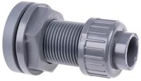 161050226 Georg Fischer Plastic Pipe Fitting, Straight Tank Adapter, 1/2in
