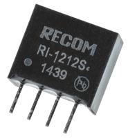 ri-1212s Recom RI DC-DC Converter, 12V dc/ 167mA Output, 10.8 → 13.2 V dc Input, 2W, Through Hole, +85°C Max Temp -40°C