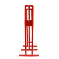 bar4000rb Viso Red & White Steel Extendable Barrier, 4m, White Tape