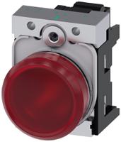 3su1153-6aa20-3aa0 Siemens, SIRIUS ACT 3SU11, Panel Mount Red LED Indicator, 22mm Cutout, Round, 110V ac