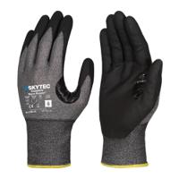 skg00079fb Skytec SAPPHIRE NANO FOAM Black High Performance Polyethylene, Nylon, Tungsten Cut Resistant Gloves, Nitrile Foam