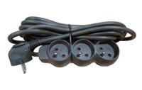 296-270 RS PRO 4m 3 Socket Type E - French Extension Lead, 250 V
