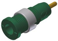 975459704 Hirschmann Test & Measurement Green Female Banana Socket, 2mm Connector, Solder Termination, 10A, 1000V ac/dc, Gold