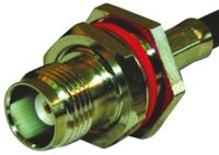 31-6508 Amphenol RF, Jack Cable Mount TNC Connector, 50Ω, Crimp, Solder Termination, Straight Body