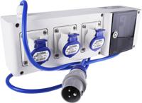 6321633-r25 Scame, Block 3 IP44 Red Wall Mount 2P + E RCD Industrial Power Connector Socket, Rated At 16A, 230 V