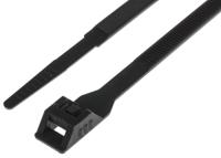865-9625 RS PRO Cable Tie, Double Locking, 132mm x 6 mm, Black Nylon, Pk-100