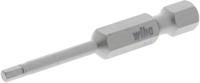 05303 Wiha Hexagon Screwdriver Bit, 2.5 mm Tip, 50 mm Overall