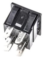 c1561alaaa Arcolectric (Bulgin) Ltd DPDT, (On)-On Rocker Switch Panel Mount