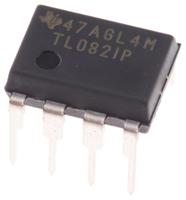 tl082ip Texas Instruments, Operational Amplifier, 3 MHz, 8-Pin 15 V PDIP