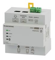 48290222 Socomec Serial Device Server, 2 Ethernet Port, 1 Serial Port, RS485 Interface, 115.2kbit/s Baud Rate