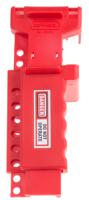 818-8044 RS PRO Red 6-Lock Polyurethane Ball Valve Lockout, 7.5mm Shackle, 140mm Attachment