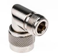 26-8012 Cinch Female, Male N Connector, 50Ω, Right Angle Body