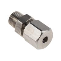 178-0963 RS PRO 1/8 BSPT Compression Fitting for Use with Thermocouple or PRT Probe, 4mm Probe