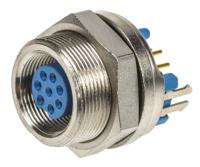7-1437719-8 TE Connectivity Circular Connector, 8 Contacts, Panel, Subminiature Connector, Socket, Female, IP65, TRIAD 01 Series