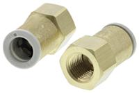kq2f08-01a SMC KQ2 Series Straight Threaded Adaptor, Rc 1/8 Female to Push In 8 mm, Threaded-to-Tube Connection Style