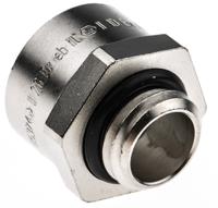 52104580 Lapp Cable Gland Adaptor, M12 Exterior Thread, M16 Interior Thread, Nickel Plated Brass, SKINDICHT Series