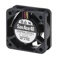 109p0412h701 Sanyo Denki 109P Series Axial Fan, 12 V dc, DC Operation, 10.9m³/h, 1.56W, 130mA Max, 40 x 40 x 15mm