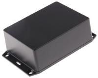 1591xxssflbk Hammond 1591 Series Black ABS Enclosure, IP54, Flanged, Black Lid, 109 x 81 x 41mm