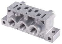 nas-14-01-vdma Festo NAS series 5 station G 1/4, G 1/8 Sub Base for use with VSVA Solenoid Valves, 161109