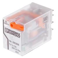 2903668 Phoenix Contact PCB Mount Power Relay, 230V ac Coil, 12A Switching Current, DPDT
