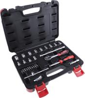 817-9233 RS PRO 29-Piece Metric 1/4 in Standard Socket/Bit Set with Ratchet