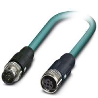 1407401 Phoenix Contact, 2m Cat5, Blue M12 to Male M12 Female, Shielded Shielded, Terminated