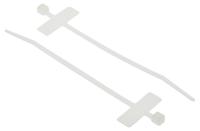 390-274 RS PRO Cable Tie, 100mm x 2.5 mm, White Nylon, Pk-100