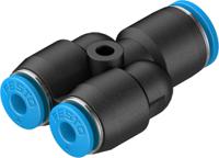 qsy-6-4 Festo QSY Series Y Tube-to-Tube Adaptor, Push In 6 mm to Push In 4 mm, Tube-to-Tube Connection Style, 153153
