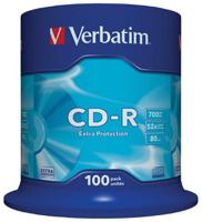 43411 Verbatim CD-R, 700 MB, 52X, 100 Pack