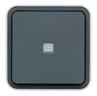 wnc021 Hager Grey Push Button Light Switch, 1 Gang, WNC