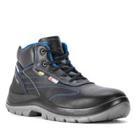 82295med-12 BELLUNO MEDIUM FIT BLACK/BLUE LEATHER SH