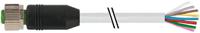 7000-17041-2921000 Murrelektronik Limited Female 8 way M12 to Unterminated Free End Sensor Actuator Cable, 10 m