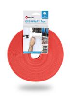 vel-ow64105 VELCRO® Red Hook & Loop Tape, 10mm x 25m
