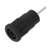 3287-n Electro PJP Black Female Banana Socket, 4 mm Connector, Press Fit Termination, 36A, 1kV, Nickel Plating