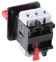 vcf02 3 Pole Panel Mount Non Fused Isolator Switch, 12 A, 7.5 kW, IP20, IP65