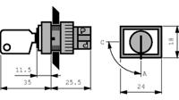 51-255025d2 EAO IP65 Key Switch, SPDT, 5A 2-Way