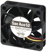 9ga0524p7g001 Sanyo Denki San Ace 9GA Series Axial Fan, 24 V dc, DC Operation, 30.1m³/h, 1.68W, 70mA Max, 52 x 52 x 15mm