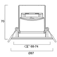 5257 Sylvania LED Spotlight, 240 V, 87 x 70 mm, 7 W