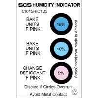 51015hic125 SCS Safety Labels, Humidity Indicator-Text 75 mm x 50mm