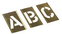 150761 AT Brown 105 Piece Brass Stencil Letters & Numbers, 51mm Character Height