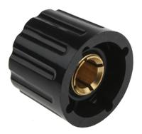 463-8463 RS PRO 21.3mm Black Potentiometer Knob for 6.4mm Shaft Slotted