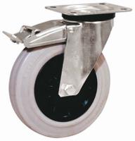 13908g-fr LAG Braked Swivel Castor Wheel, 85kg Capacity, 100mm Wheel