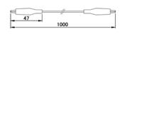 tla-9 Teishin Electric Crocodile Clip Lead, Red/Black, 1m Lead Length