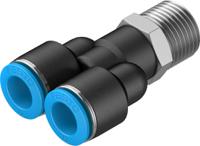 qsy-12-12 Festo Y Threaded Adaptor, Push In 12 mm to Push In 12 mm, Threaded-to-Tube Connection Style, 153147