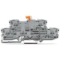 2002-2971 WAGO  TOPJOB S Series Grey, 2.5mm², 2-Level, Push In Termination, ATEX, CSA, IECEx