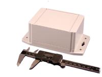 1555ff42gy Hammond 1555F Series ABS Enclosure, IP66, Flanged, 4.7 x 3.6 x 2.44in