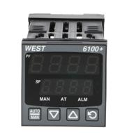 p6100-2-1-1-0-0-0-2 West Instruments P6100+ Panel Mount PID Temperature Controller, 48 x 48mm 1 Input, 2 Output Relay, 100 → 240 V